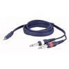 CAVO JACK DAP AUDIO FL313  1 x MINI JACK STEREO 3,5 mm  -  2 x JACK MONO 6,3 mm  3 METRI